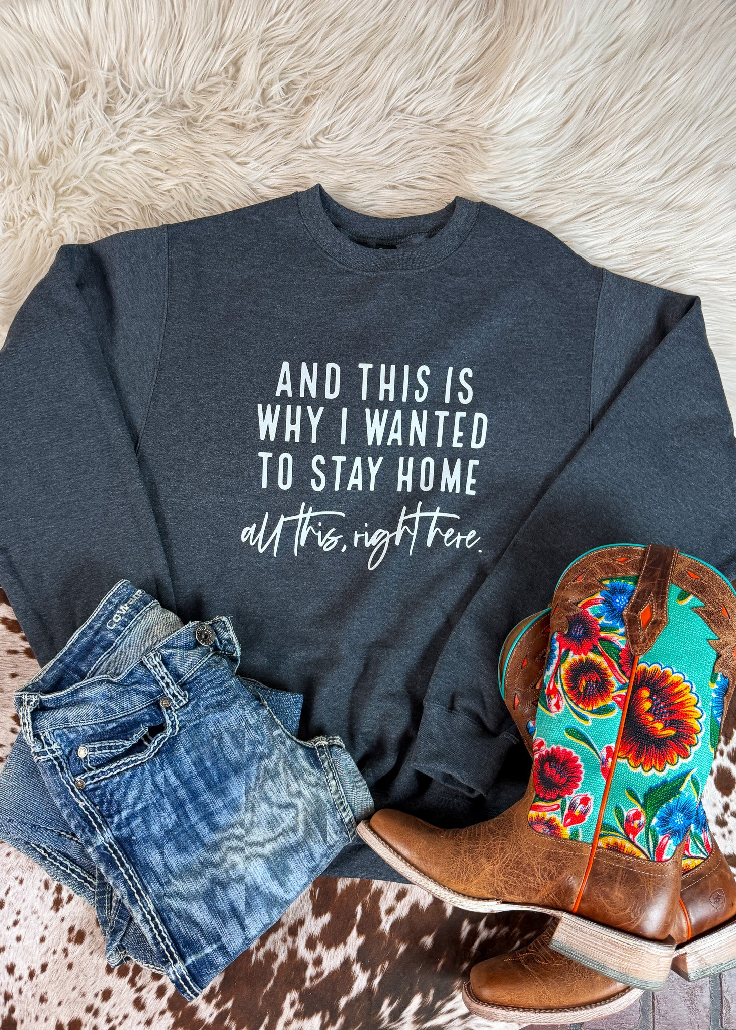 Dark Gray And This Is Why Pullover $15 pullover sale The Cinchy Cowgirl