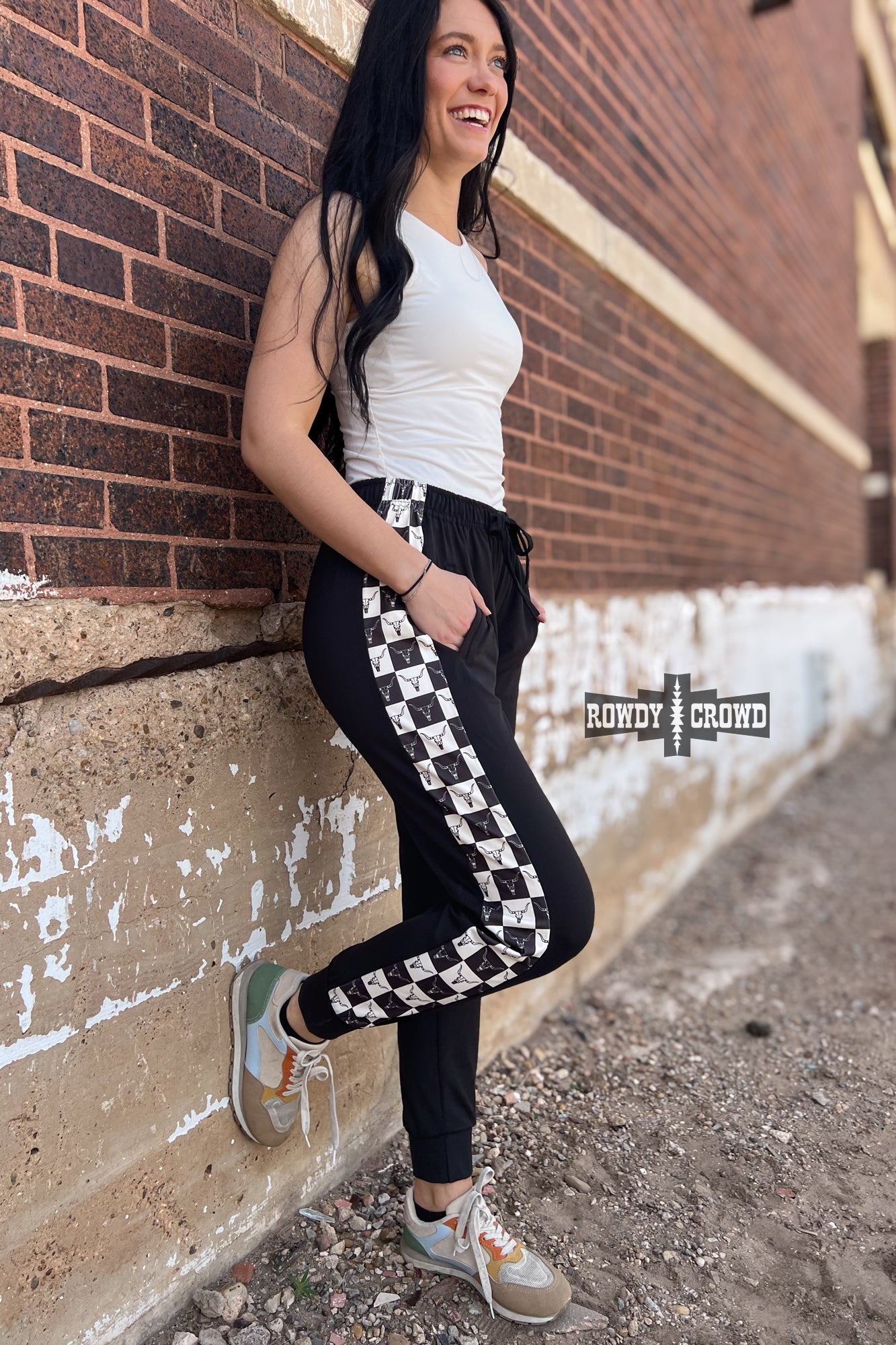 Checkered Craze Joggers joggers Rowdy Crowd Clothing