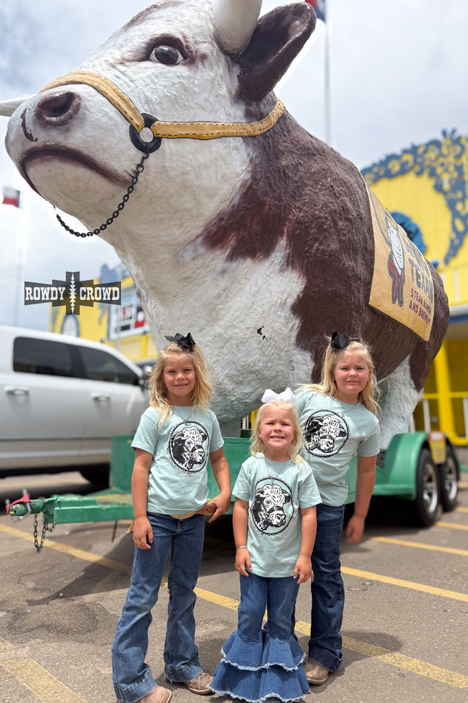 KIDS Happy Hereford Tee- BLUE Graphic Tee Rowdy Crowd Clothing