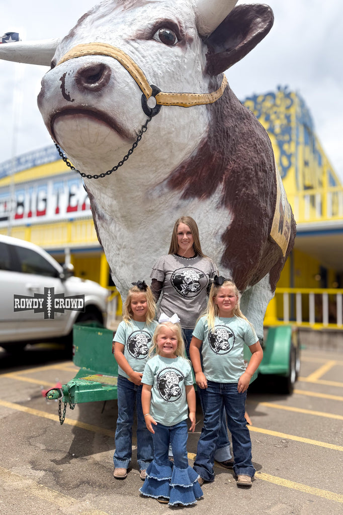 KIDS Happy Hereford Tee- BLUE Graphic Tee Rowdy Crowd Clothing