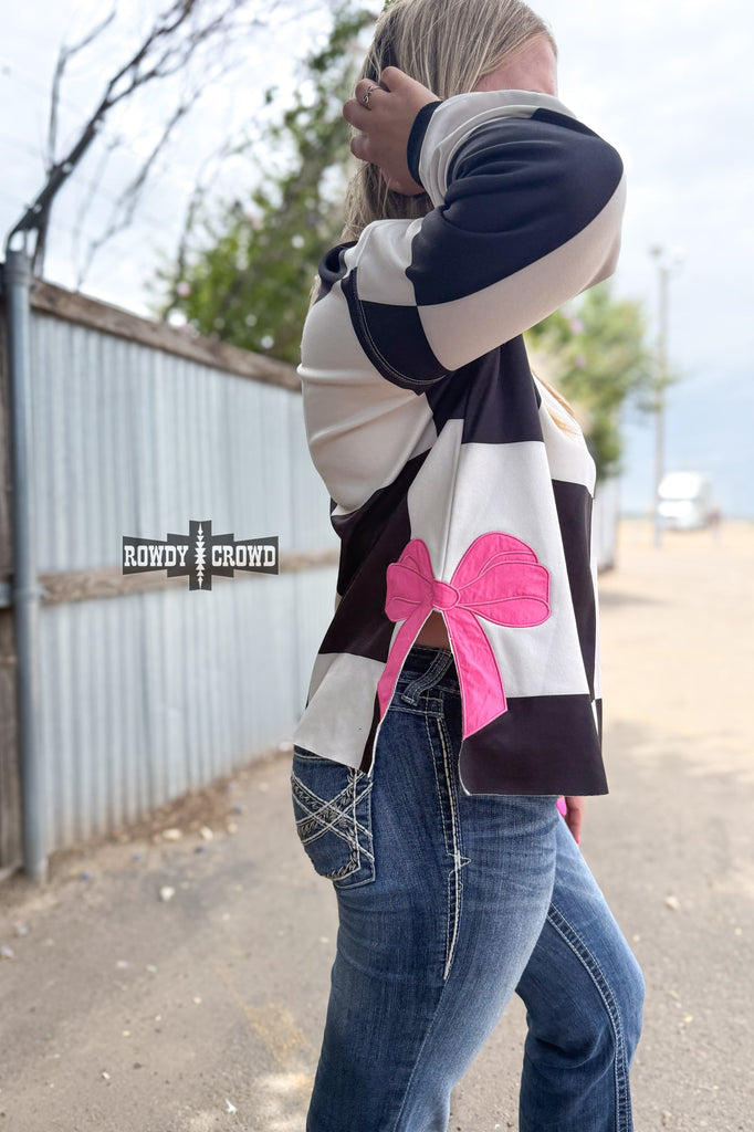 Bombshell Bow Sweater sweater Rowdy Crowd Clothing