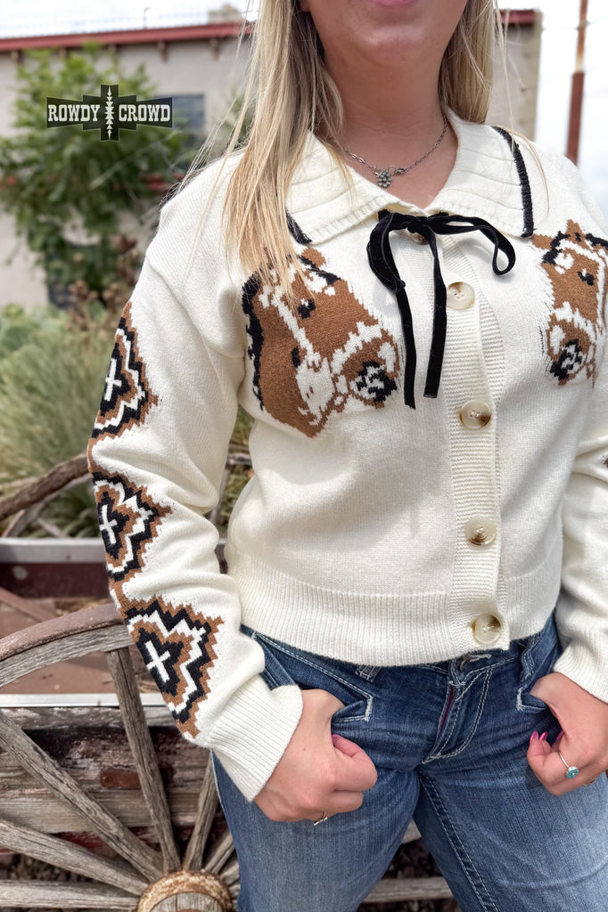 Cool Horse Cardigan cardigan Rowdy Crowd Clothing