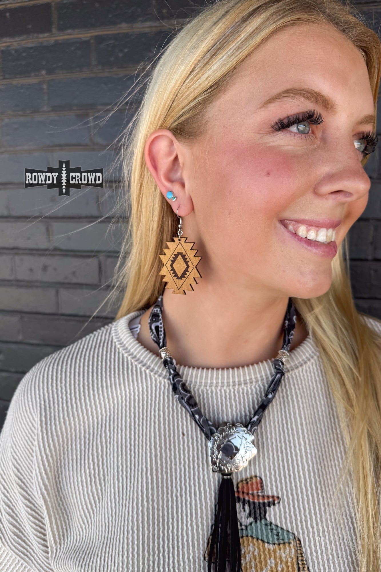 Aztec Cowgirl Earrings Earrings Rowdy Crowd Clothing