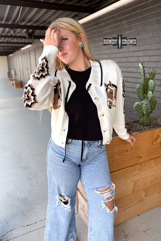 Cool Horse Cardigan cardigan Rowdy Crowd Clothing