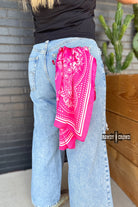 SMALL Buffalo Bandana Wild Rags Wild Rag Rowdy Crowd Clothing Hot Pink
