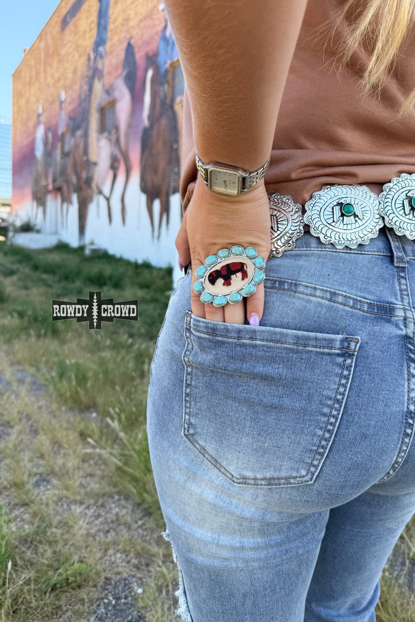 Blazing Buffalo Scarf Slide scarf slide Rowdy Crowd Clothing