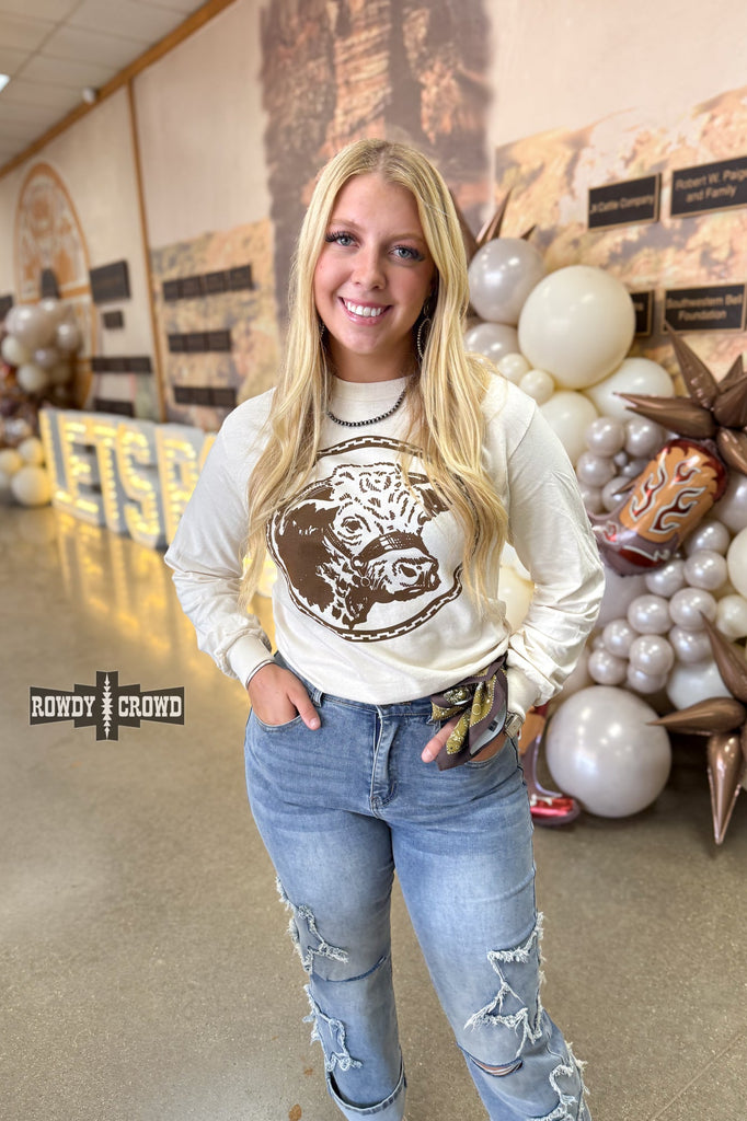 Happy Hereford Long Sleeve Tee Graphic Tee Rowdy Crowd Clothing