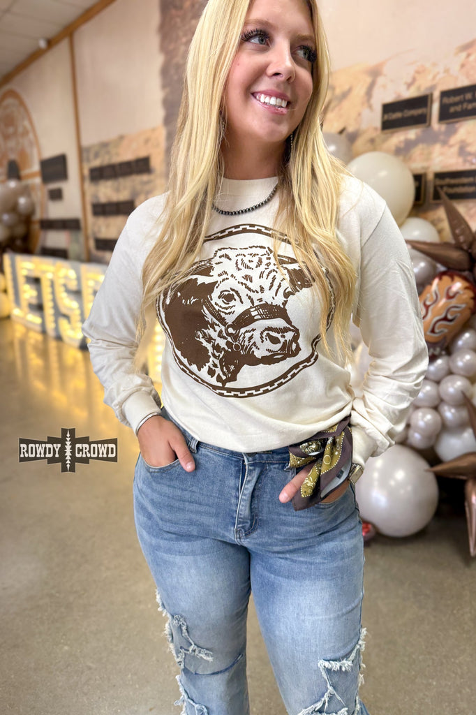 Happy Hereford Long Sleeve Tee Graphic Tee Rowdy Crowd Clothing