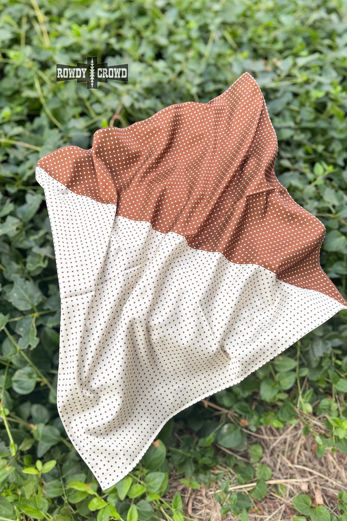 SMALL Polka Dot Coffee Wild Rag Wild Rag Rowdy Crowd Clothing