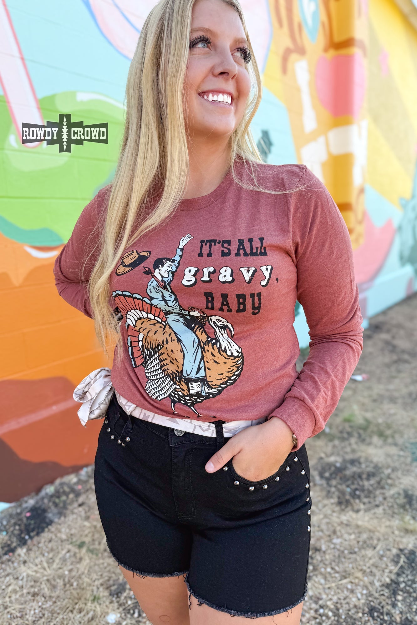 Gravy Baby Long Sleeve Tee Graphic Tee Rowdy Crowd Clothing