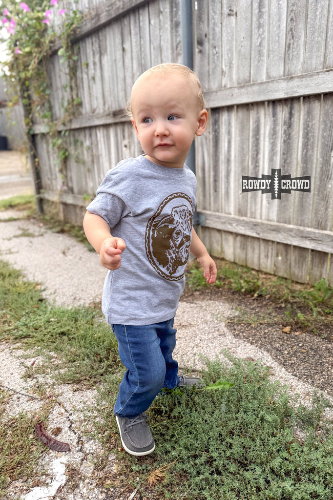 KIDS Happy Hereford Tee- BROWN Graphic Tee Rowdy Crowd Clothing