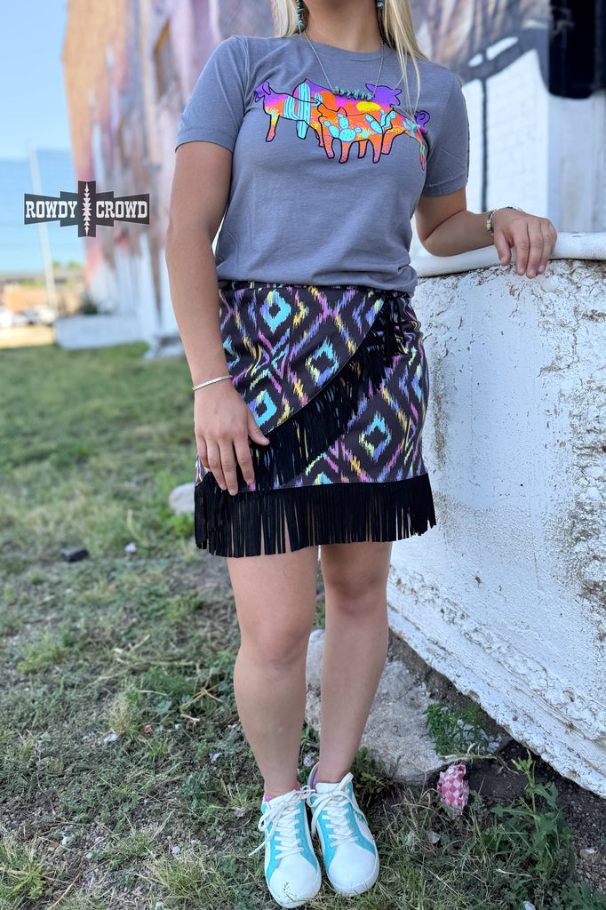 Far Out Fringe Skirt skirt Rowdy Crowd Clothing