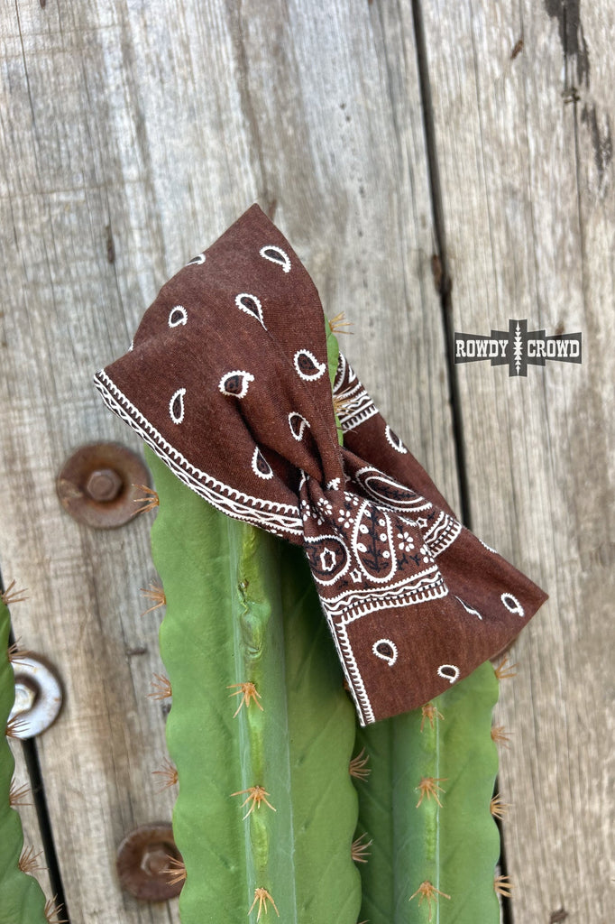 Bandit Bandana Headbands headband Rowdy Crowd Clothing BROWN