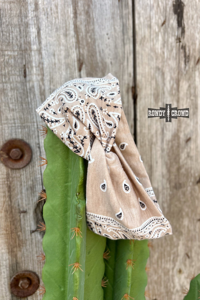 Bandit Bandana Headbands headband Rowdy Crowd Clothing CREAM
