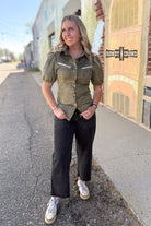OLIVE- Calaboose Top Fashion Top Rowdy Crowd Clothing
