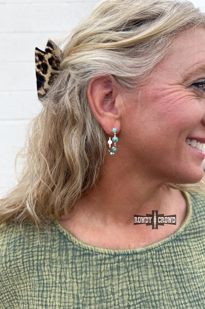 Blue Ridge Hoops Earrings Rowdy Crowd Clothing