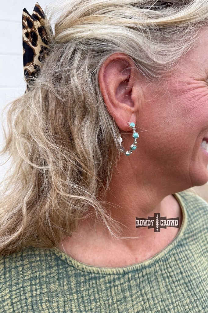 Blue Ridge Hoops Earrings Rowdy Crowd Clothing