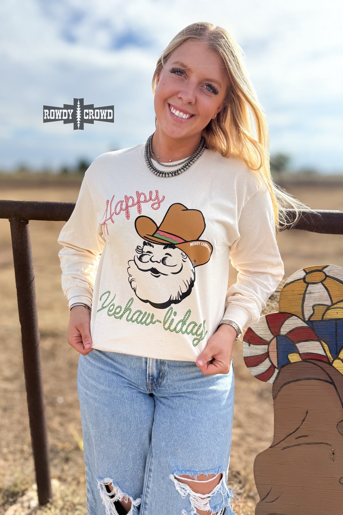 Yee-Hawlidays Long Sleeve Graphic Tee Rowdy Crowd Clothing