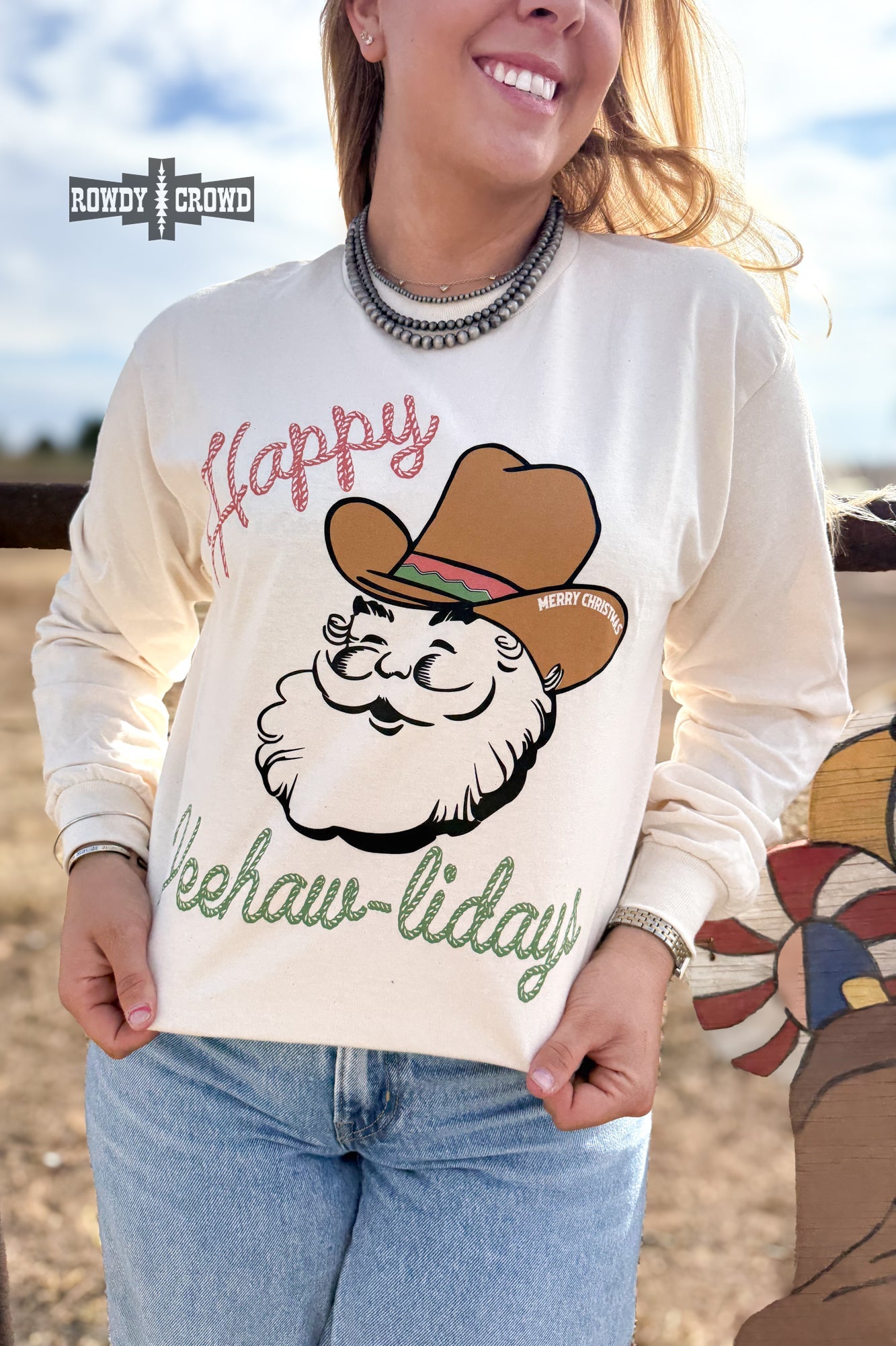 Yee-Hawlidays Long Sleeve Graphic Tee Rowdy Crowd Clothing