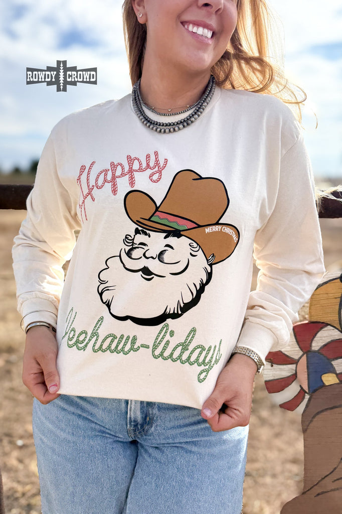 Yee-Hawlidays Long Sleeve Graphic Tee Rowdy Crowd Clothing