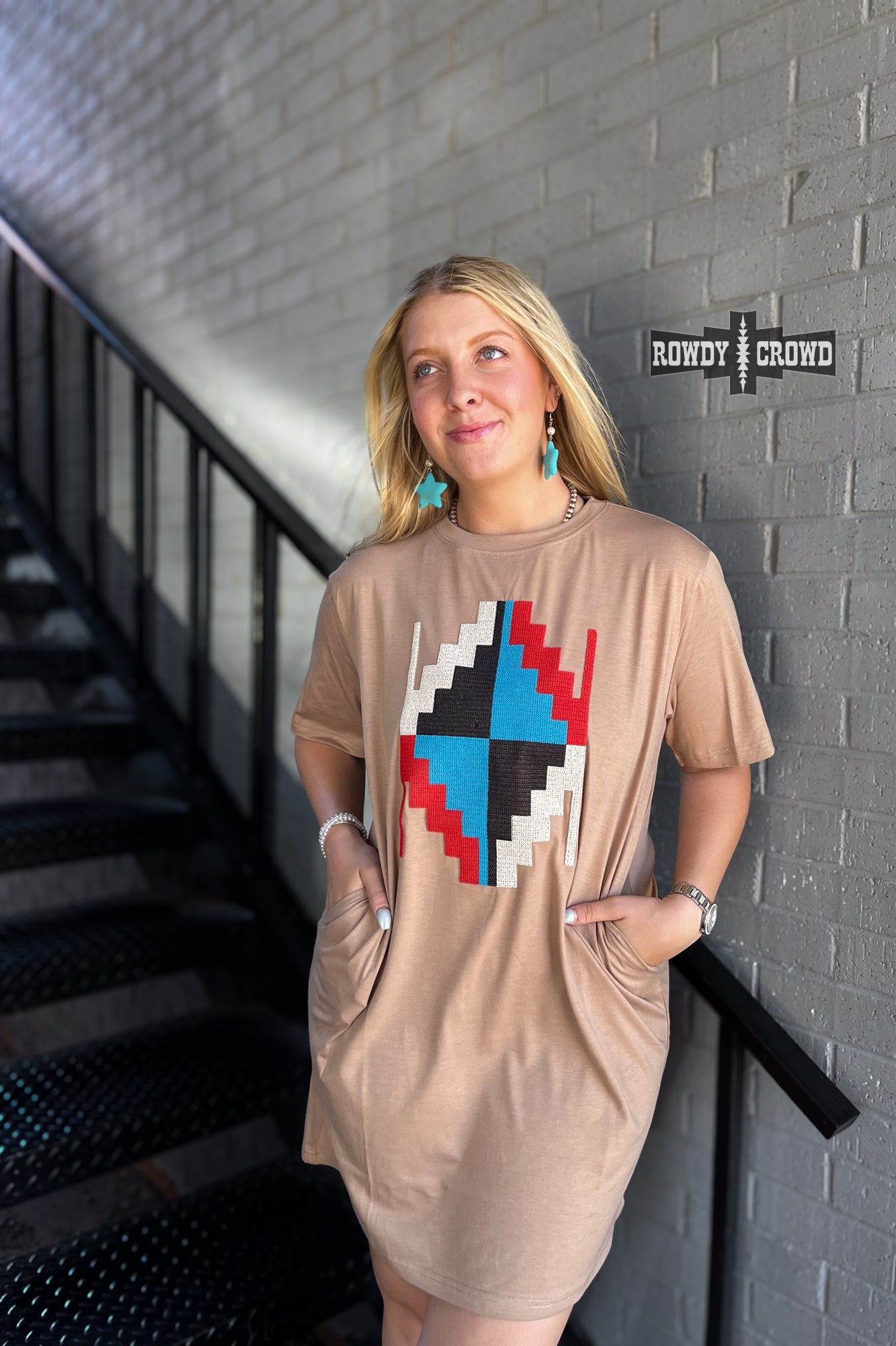 Alamosa Aztec Dress Dresses Rowdy Crowd Clothing