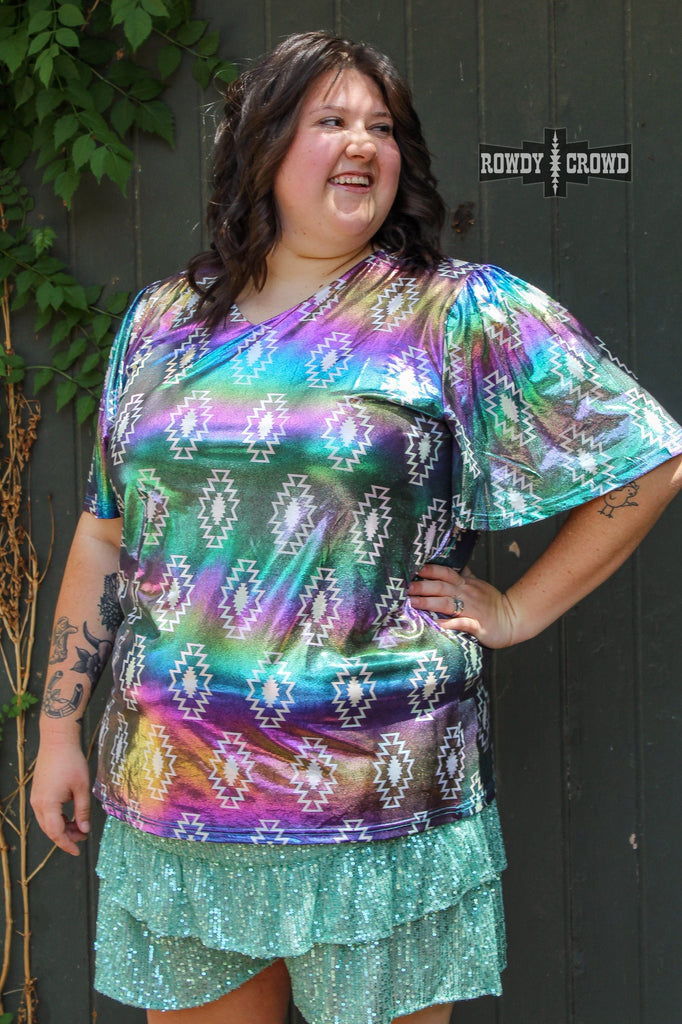 Shimmer Me Timbers Top Fashion Top Rowdy Crowd Clothing   