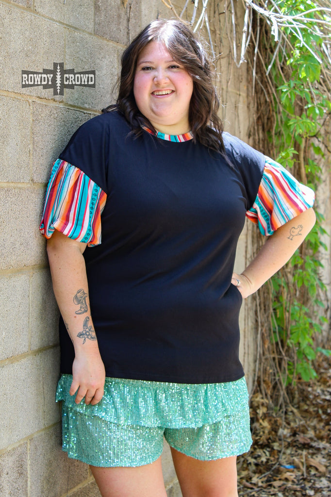 TURQUOISE- Ruffles & Rust Shorts