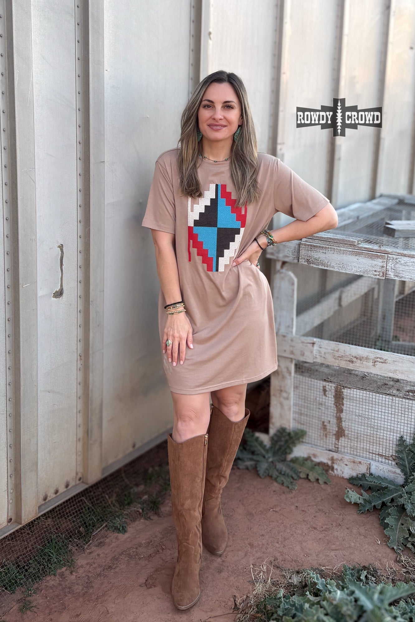 Alamosa Aztec Dress Dresses Rowdy Crowd Clothing