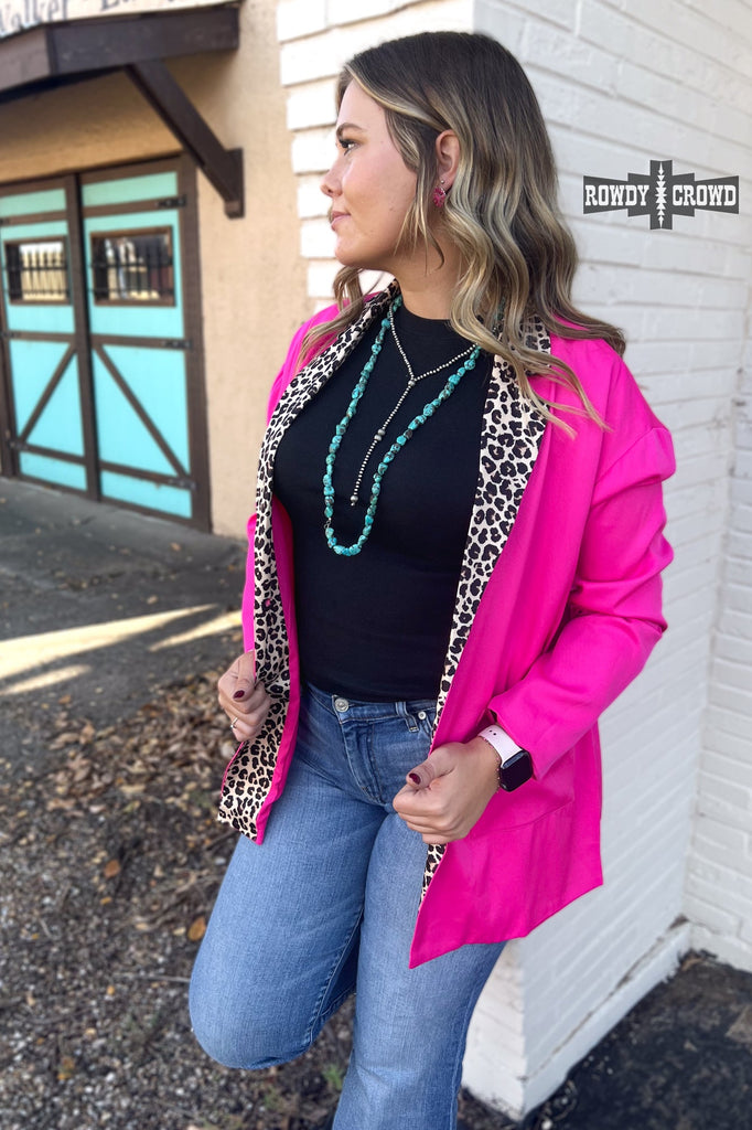 Pink Lady Blazer Blazer Rowdy Crowd Clothing