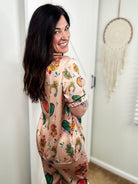 Tan Turquoise Stone Silky Pants Pajamas pajamas The Cinchy Cowgirl (YC)