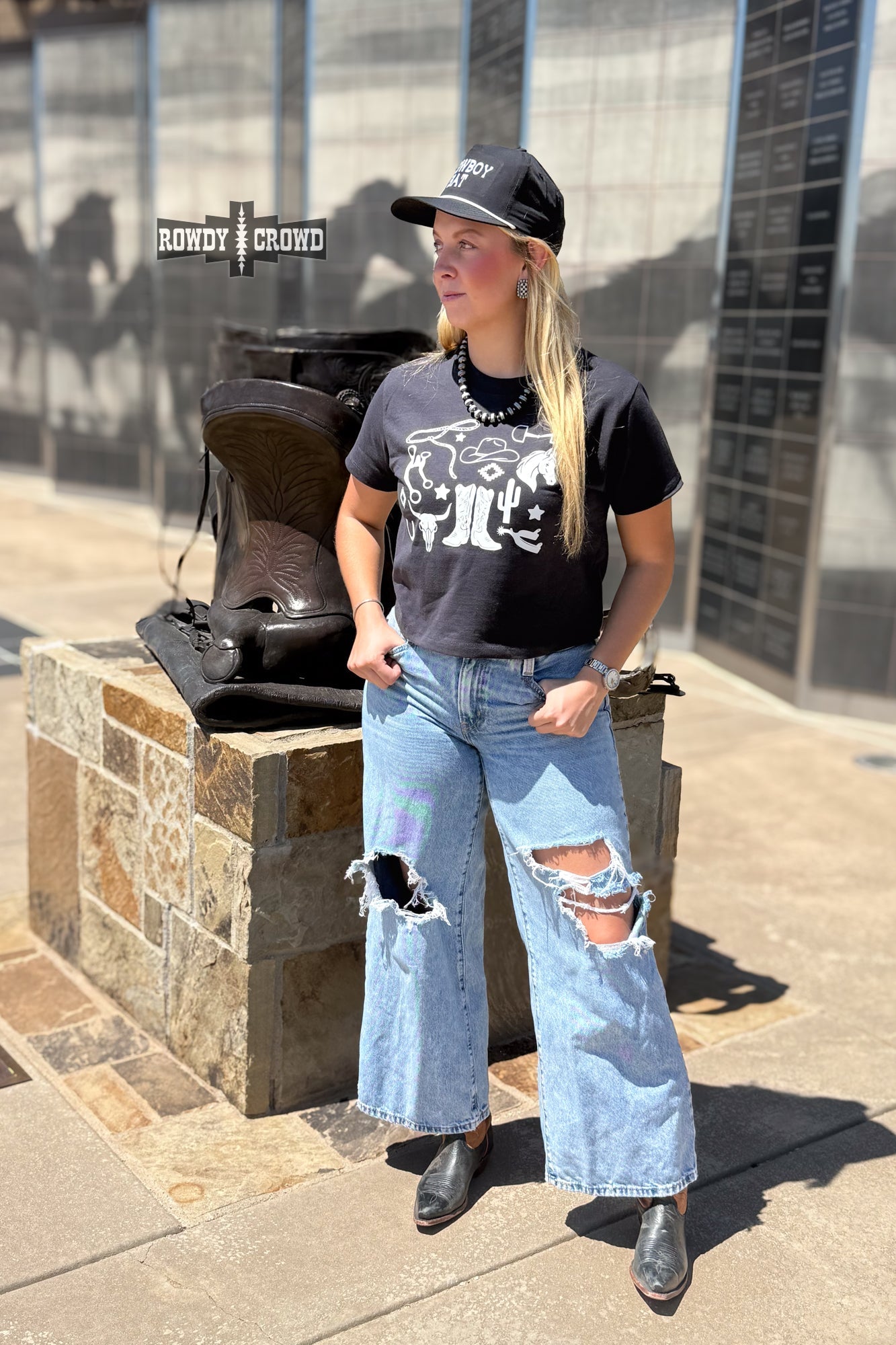Western Collage Boxy Tee Graphic Tee Rowdy Crowd Clothing