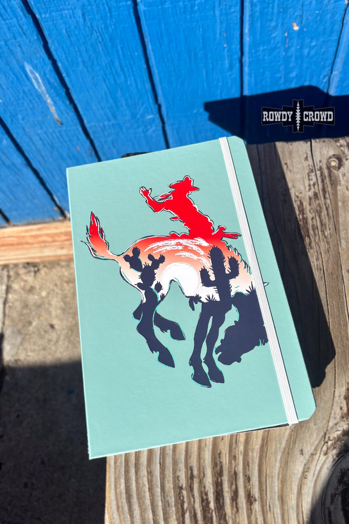 Saguaro Cowboy Notebook Notebook Rowdy Crowd Clothing