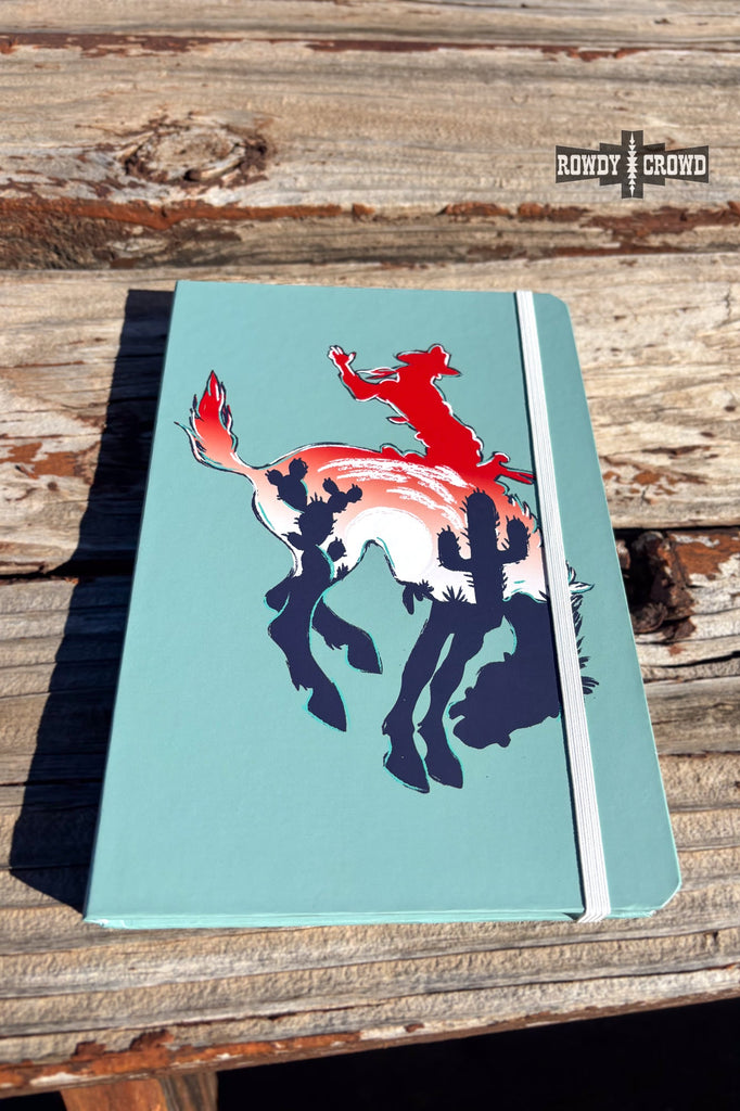 Saguaro Cowboy Notebook Notebook Rowdy Crowd Clothing
