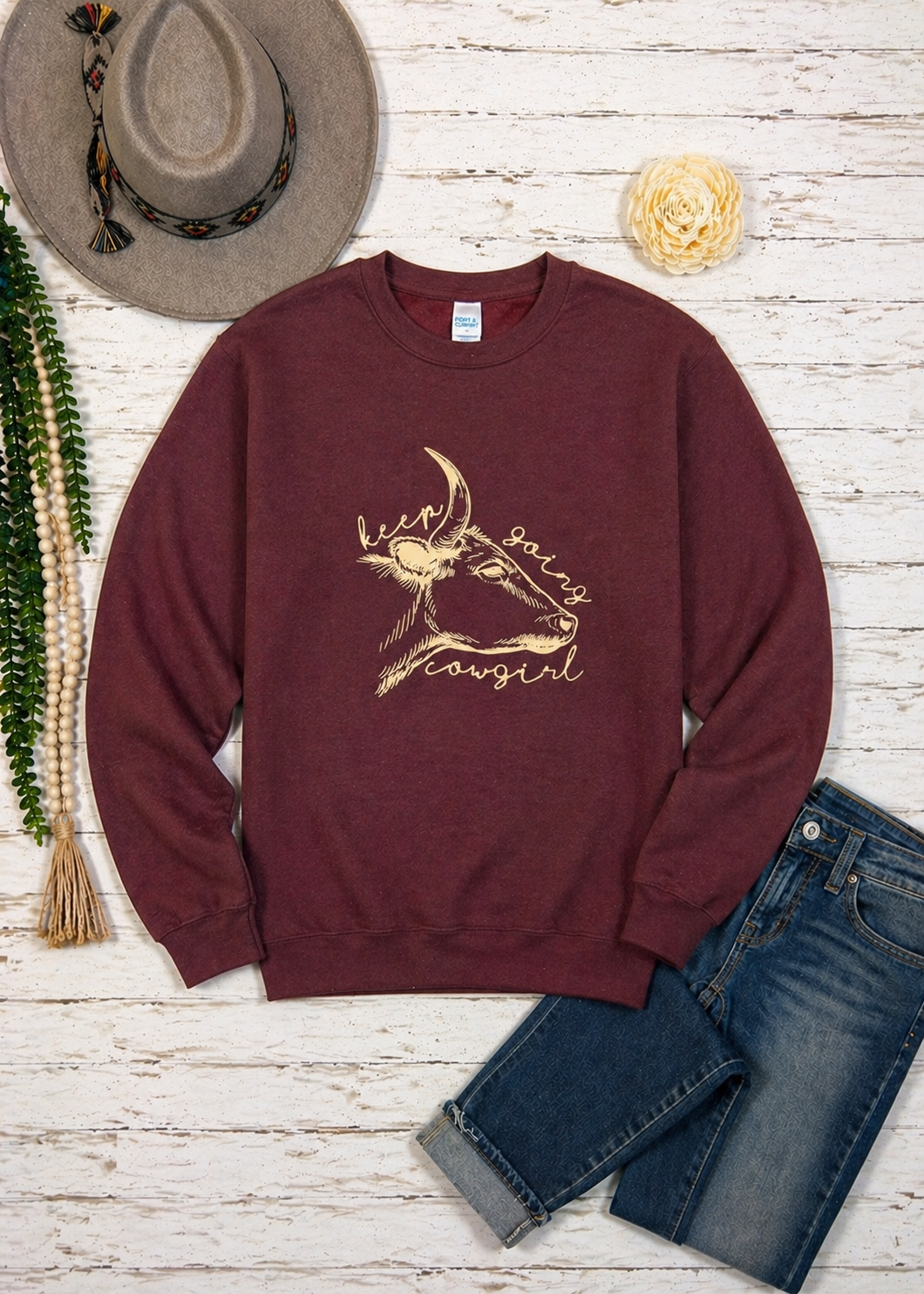 Keep Going Cowgirl Graphic Pullover tcc graphic tee The Cinchy Cowgirl