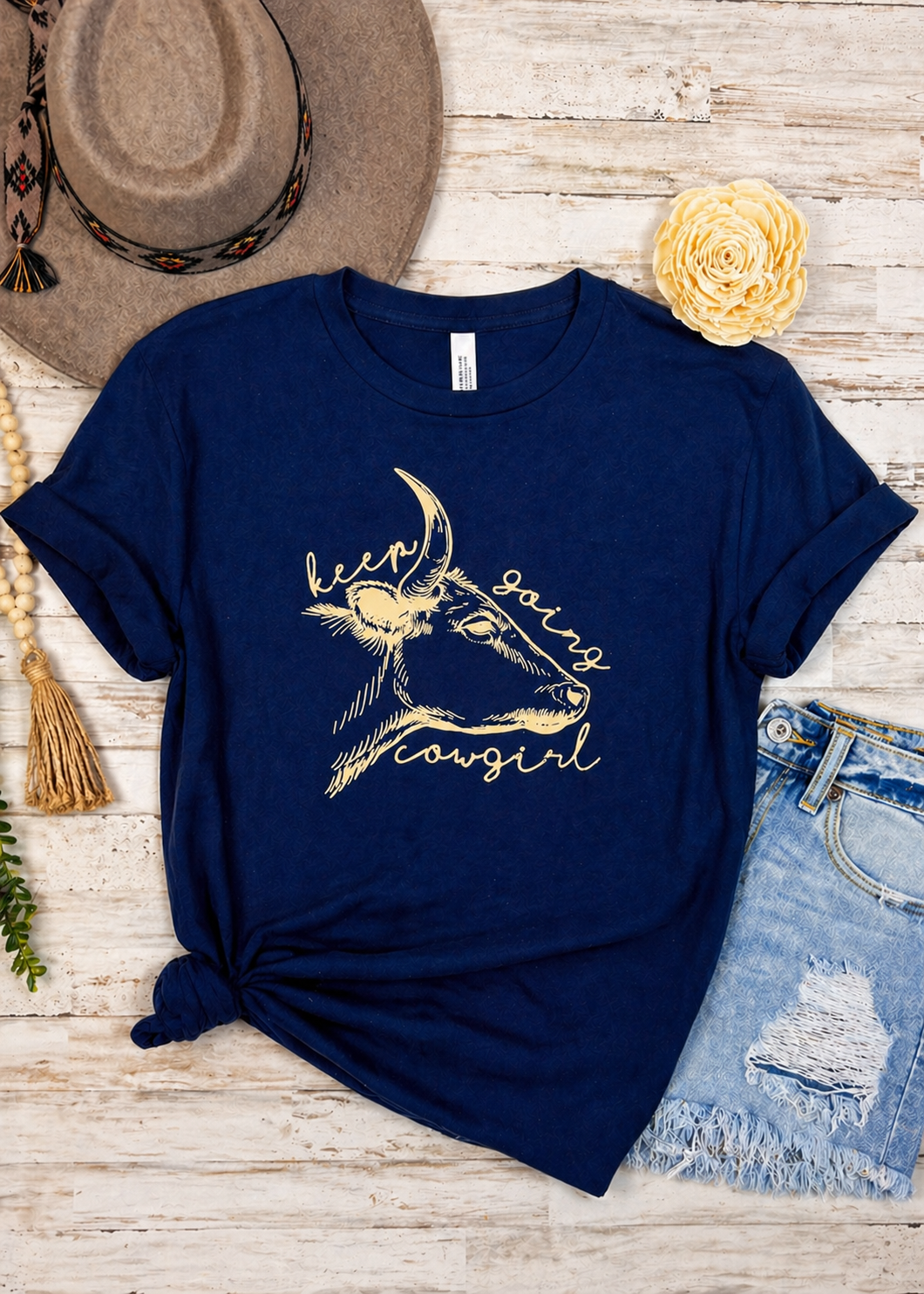 Keep Going Cowgirl Graphic Tee tcc graphic tee The Cinchy Cowgirl