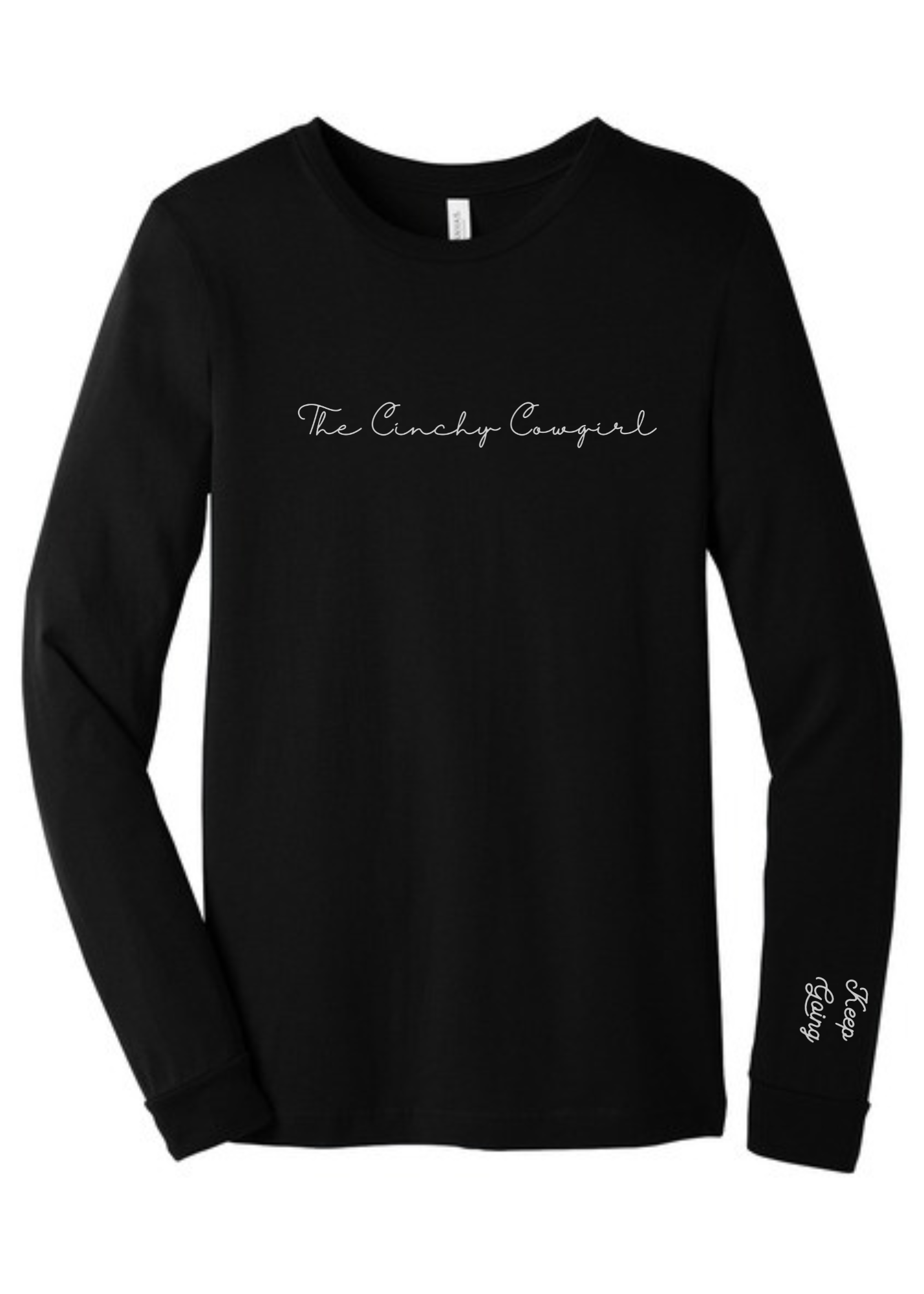 Keep Going Long Sleeve Graphic Tee graphic tee long sleeve The Cinchy Cowgirl Small Black