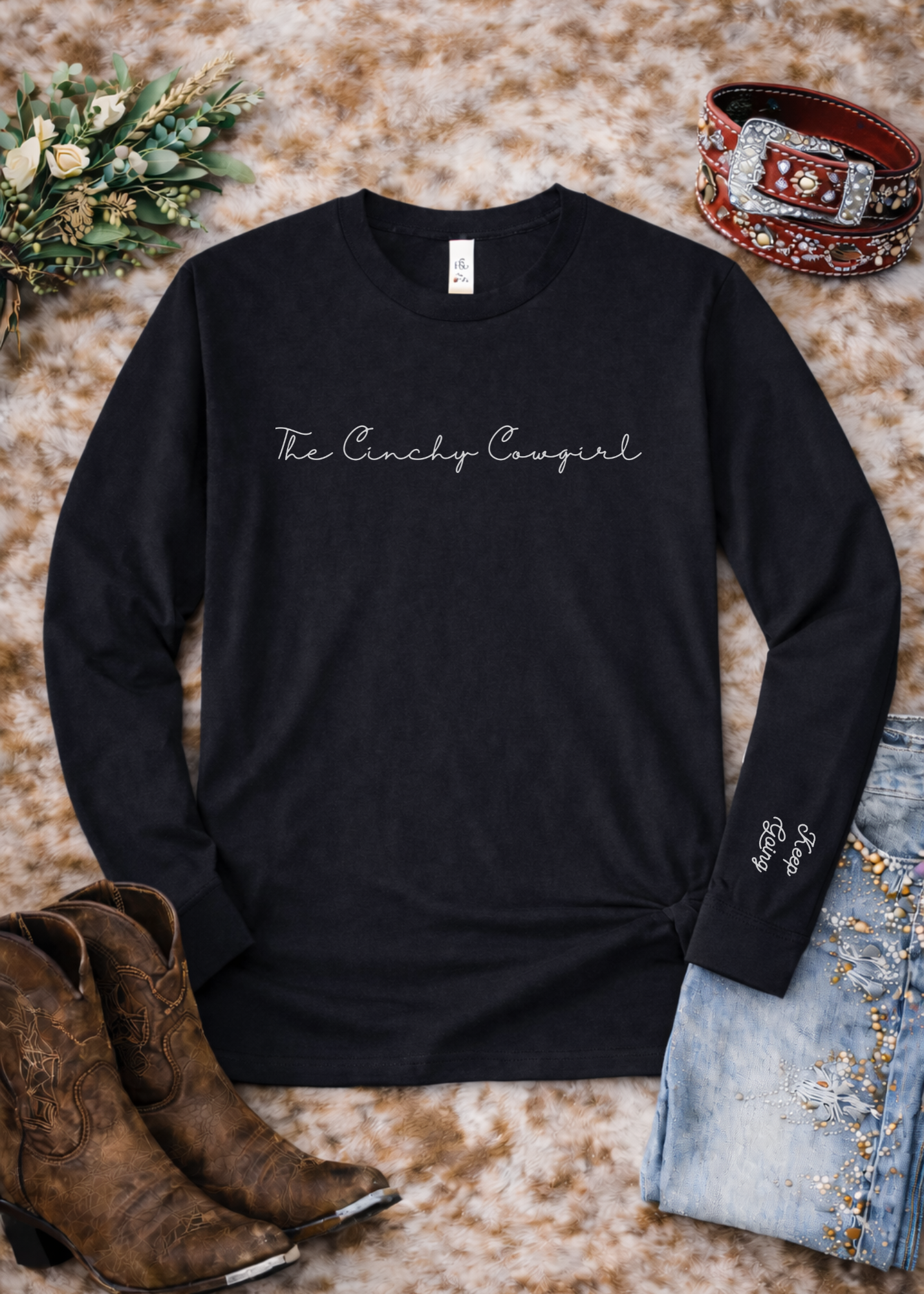 Keep Going Long Sleeve Graphic Tee graphic tee long sleeve The Cinchy Cowgirl