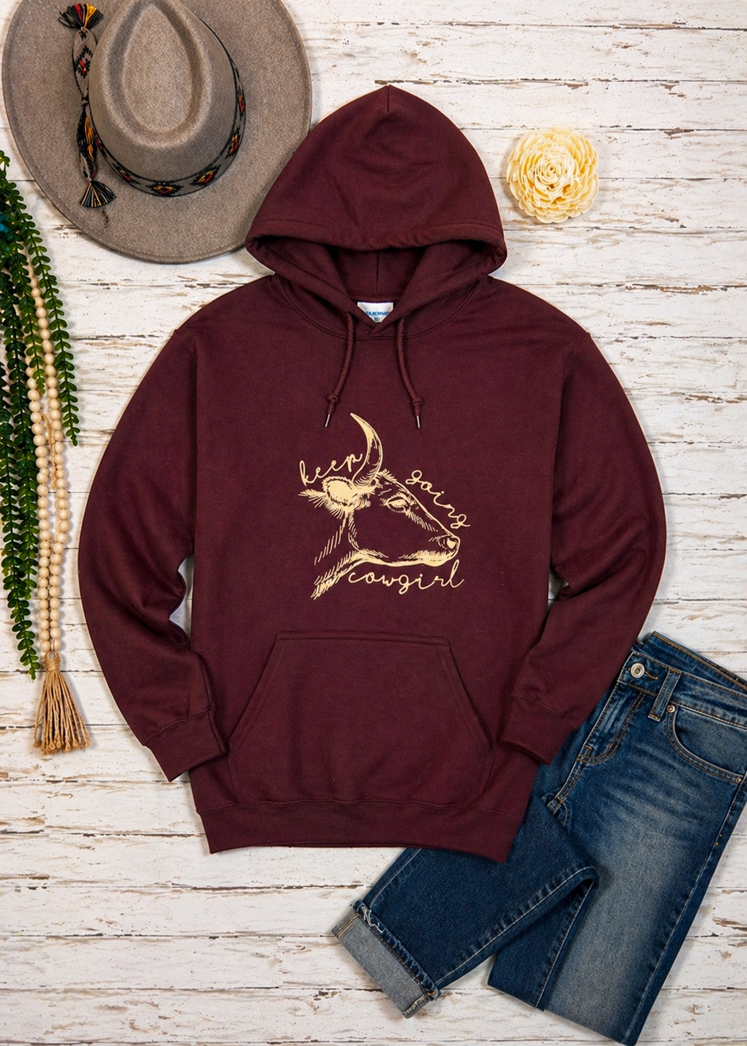 Keep Going Cowgirl Graphic Hoodie tcc graphic tee The Cinchy Cowgirl