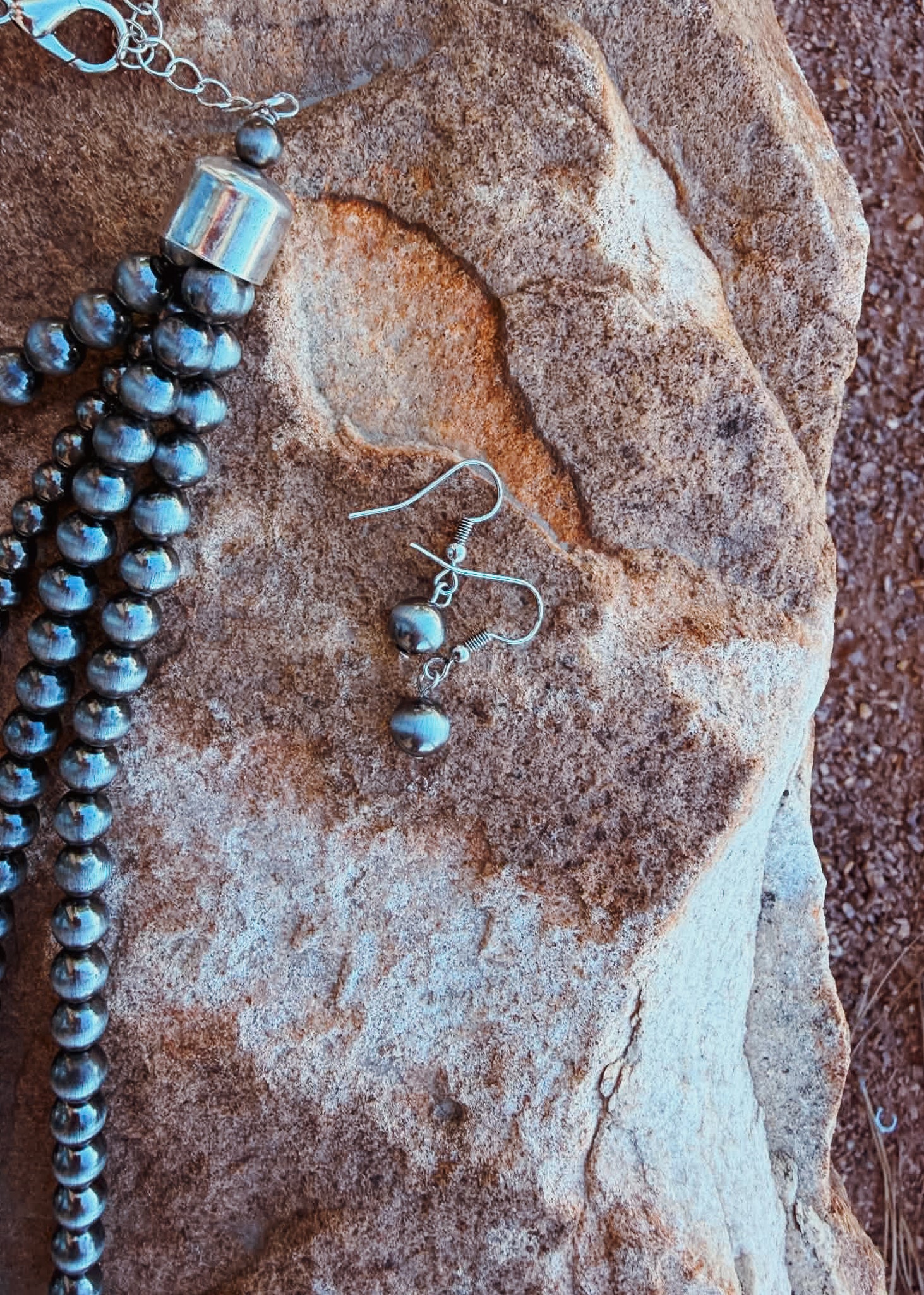 Layered Beaded Necklace Set Necklace Blue Tortoise