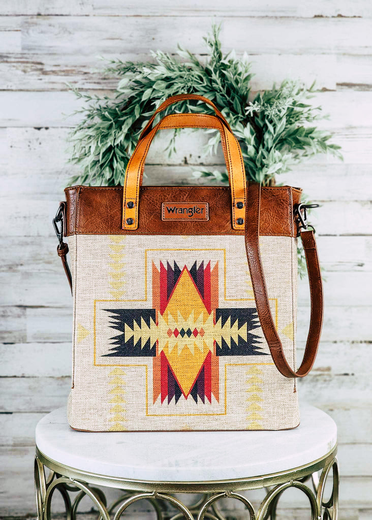 Mallory Aztec Tote/Crossbody Handbag Concealed Carry Handbag and Wallet Montana West   