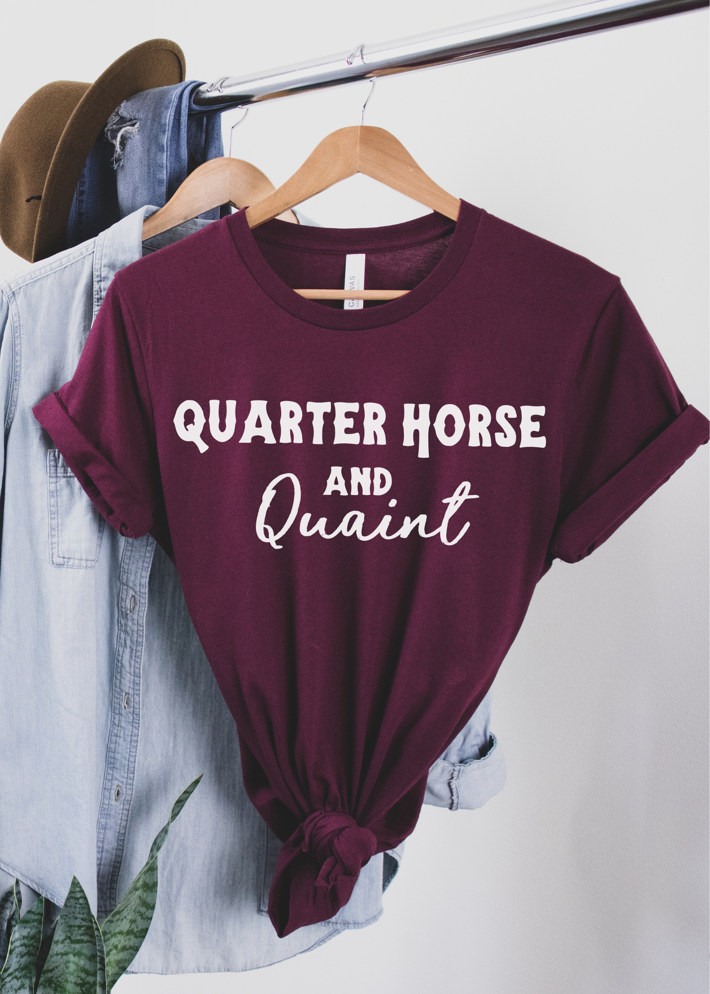 Quarter Horse & Quaint Short Sleeve Tee Horse Color Shirt Printify   