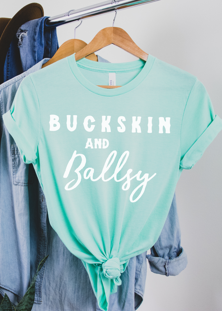 Buckskin & Ballsy Short Sleeve Tee Horse Color Shirt Printify Mint XS 