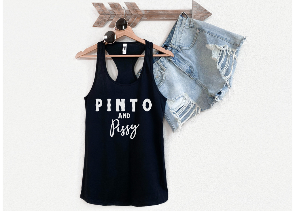 Pinto & Pissy Racerback Tank Horse Color Shirts Printify   