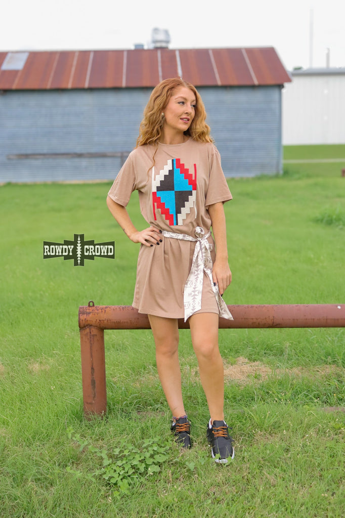 Alamosa Aztec Dress Dresses Rowdy Crowd Clothing