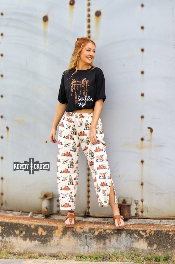 Saddle Up Tee Tee Shirt Rowdy Crowd Clothing