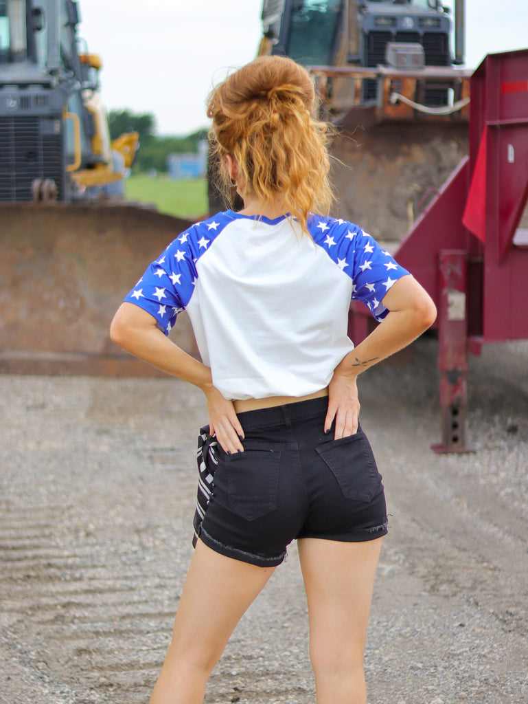 BLACK- Shenandoah Stud Shorts Shorts Rowdy Crowd Clothing