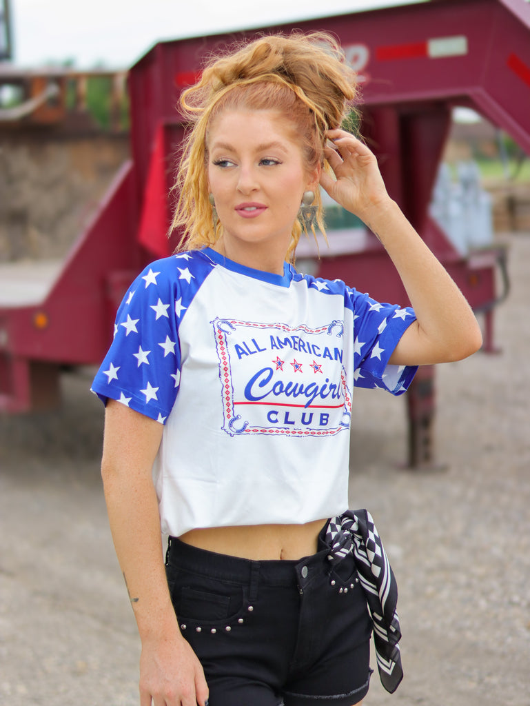All American Cowgirl Tee Tee Shirt Rowdy Crowd Clothing