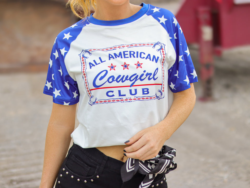 All American Cowgirl Tee Tee Shirt Rowdy Crowd Clothing