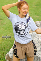 Happy Hereford Tee- GREY Graphic Tee Rowdy Crowd Clothing