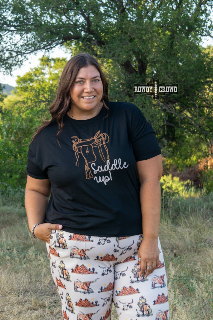 Saddle Up Tee Tee Shirt Rowdy Crowd Clothing
